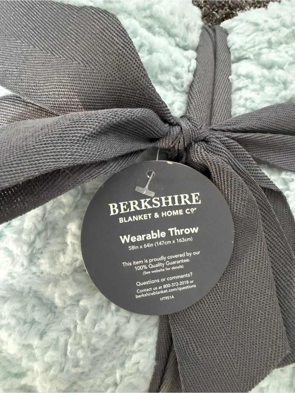 Berkshire Sherpa Wearable Throw Blanket in Mint